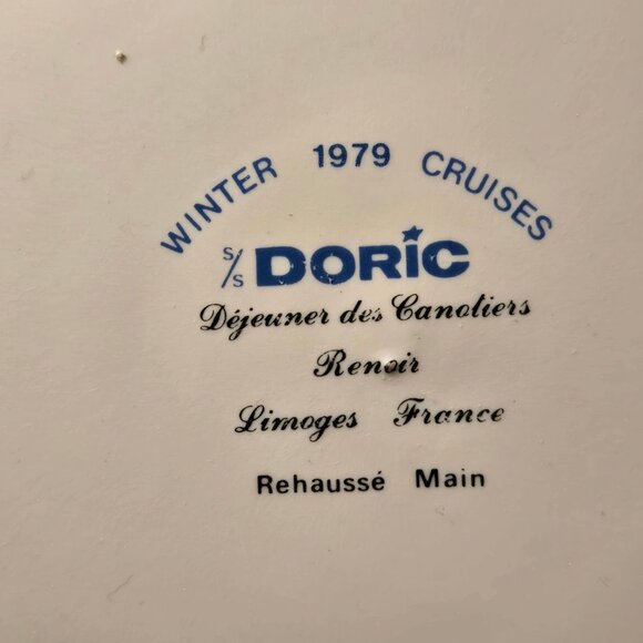 Platter featuring Renoirs 'Luncheon of the Boating Party' by Limoges Rehausse Ma - Picture 3 of 3